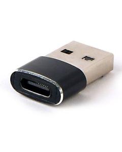 A-USB2-AMCF-02 Gembird USB AM to Type-C female adapter, black (ALT.CCP-USB3-AMCM-0M) FO