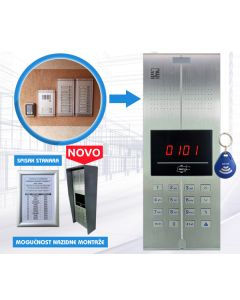 TEH-TEL Spoljna jedinica Q2C audio interfona sa èitaèem