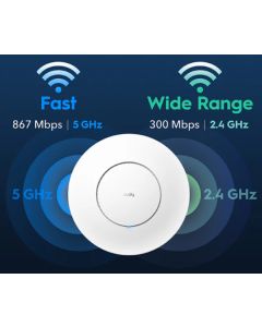 Cudy AP1300_P POE AC1200 WiFi Gigabit Access Point, pokriva 100m2, 50konekcija