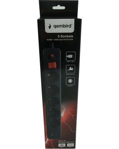 SPG5-B-10(3G1.5)**Gembird produzni kabl sa zastitom i 5 uticnica, 5V/3.1A USB-A+C 16A/3500W 3m (765)