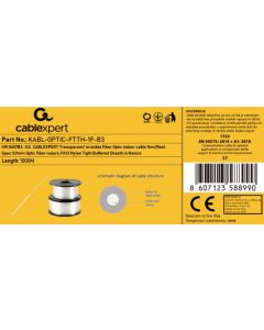 KABL-OPTIC-FTTH-1F-B3 Gembird Opticki kabl 1-vlakno SM G657B3, GJI, transparentni, INDOOR, 1000m