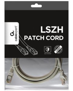 PP6A-LSZHCU-2M Gembird Mrezni kabl, SFTP CAT.6A BAKARNI LSZH Patch cord 2m Grey