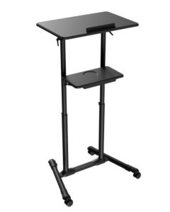 TVS-DESK-01-BK Gembird Mobilni sto sa toèkicima, 1110-1345 mm, crne boje