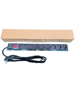 ExeLink Razvodni PDU panel za rack 19 in, sa 9 uticnih mesta, kabl 2m (aluminijum)