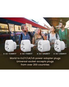 Travel adapter A-AC-USMINTF Gembird US suko 10A