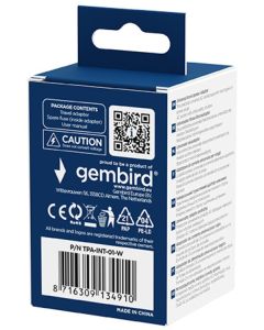 Travel adapter TPA-INT-01-W Gembird Univerzalni