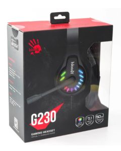 A4-G230 A4Tech Bloody gejmerske slusalice sa mikrofonom, 7.1 SURROUND, 50mm/16ohm, NEON, USB BLACK