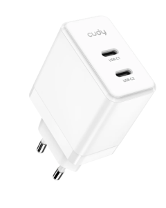 Cudy CH40_EU Brzi punjac za telefone,laptopove I tablete PD+PPS+QC, 2× USB-C , 40W