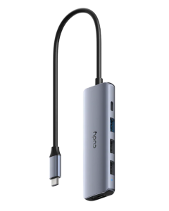 Cudy UH405, 5-In-1 HDMI 4K USB-C Hub 30/60/120 Hz, 5Gps, 100W