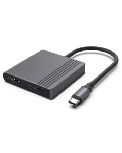 A-CM-HDMIFDPF-01 Gembird USB C-type muski na HDMI + DisplayPort zenski adapter