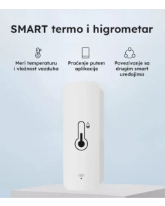 Tuya Wi-Fi smart termometar i higrometar -20° do 60°C, WIFI, Tuya app,Bela