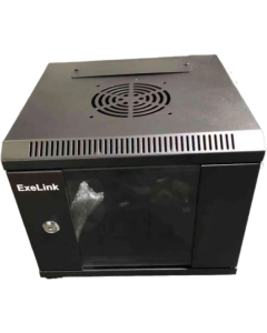 Rek ExeLink 10 in 4U zidni orman vrata staklena,crni,312 × 300 × 310 mm
