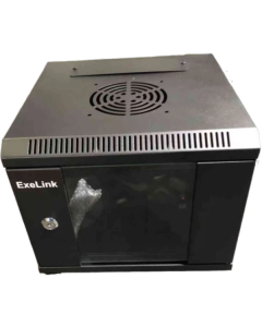 Rek ExeLink 10 in 6U zidni orman sa staklenim vratima,do 30kg,mat crni