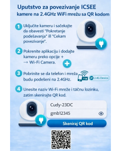 CAM-IP9MP-EP12 360° Visual Angl GMB kamera 9MP(3mp+3mp+3mp) H.265 WiFi Camera, ICSEE App, 3.6mm,IP66