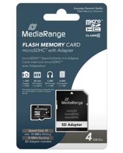 MEDIARANGE GERMANY MEMORIJSKE KARTICE 4GB MICRO SDHC+ADAP C10/MR956