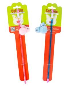 Igračka za mačke -mačiji štap sa plišanim zecom 30cm