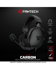 Slušalice Gaming Fantech MH92 Carbon white