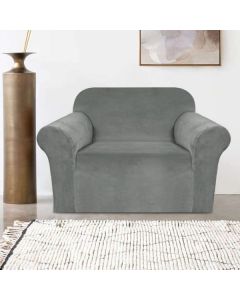 BLUE BELL Rastegljiva navlaka za fotelju 80-120cm Velvet, siva - 50200