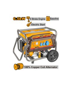 Ingco benzinski agregat - generator 6.5kW GE65006 sa elektro startom - 12873-1
