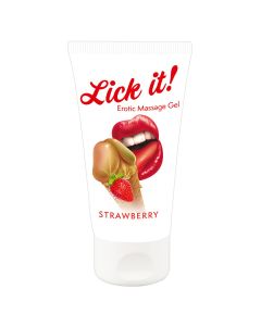 Gel za masažu sa ukusom jagode Lick it Strawberry - 06257360000