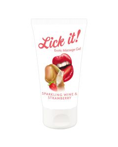 Gel za masažu sa ukusom šampanjca i jagode Lick it Sparkling Wine and Strawberry - 06257440000
