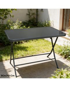 Sklopivi stakleni sto Erik, 110 x 70 x 72 cm