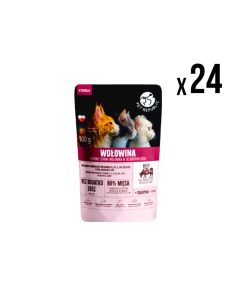 PET REPUBLIC Vlažna hrana za sterilisane mačke Govedina 100g, 24 komada