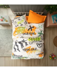 DEKOR DOM Posteljina CB SIMPLE SET SINGLE - Girls&Boys - Graffiti - 025040