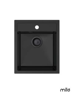 Milo Granitna sudopera Alpha 43,5×51,5cm Lava stone ø90 - ALP.L.1KBO