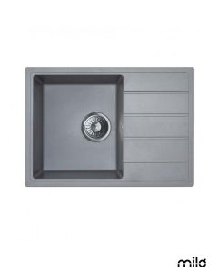 Milo Granitna sudopera Metro 62x44cm Diamond grey ø90 - MET.D.1KKO