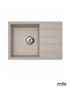 Milo Granitna sudopera Metro 62x44cm Pure sand ø90 - MET.P.1KKO
