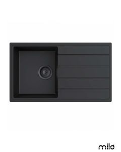 Milo Granitna sudopera Metro 76x44cm Lava stone ø90 - MET.L.1KDO