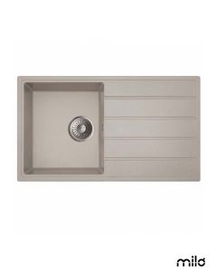 Milo Granitna sudopera Metro 76x44cm Pure sand ø90 - MET.P.1KDO