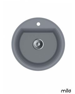 Milo Granitna sudopera Essence Ø51cm Diamond grey sifon ø90 - ESS.D.1KBO