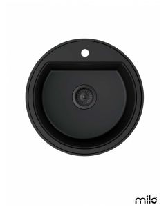 Milo Granitna sudopera Essence Ø51cm Lava stone sifon ø90 - ESS.L.1KBO