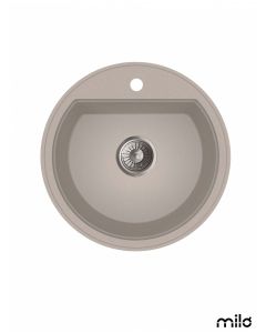 Milo Granitna sudopera Essence Ø51cm Pure sand sifon ø90 - ESS.P.1KBO