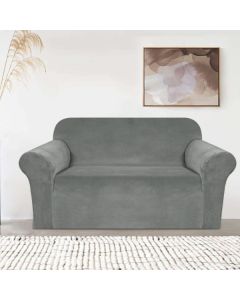 BLUE BELL Rastegljiva navlaka za dvosed 140-180cm Velvet, siva - 50203-1