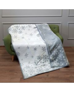 DEKOR DOM Ćebe Acrylic plus 150x200cm sp3823a Grey Snowflake - 020876