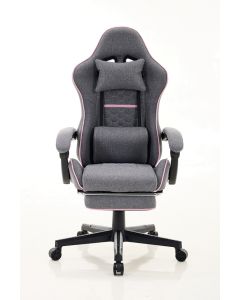 ePlayGame Gejmerska stolica HC-4095 FABRIC PG sivo roza štof - HC-4095 FABRIC PG