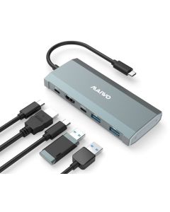 MAIWO Kućište sa HDMI/PD/USBUSB 3.2 Gen2 x 1 Tip-C 6 u 1 SATA &PCIe NvMe M.2, KH1001