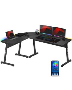 HuzaroHero 6.0 Crni RGB Ugaoni Gaming sto - 1345-1-1