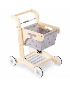 Drvene hodalice za bebe KINDER HOME, kolica za kupovinu sa korpom, igračka za guranje, Montesori