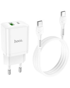 hoco. Punjač kućni sa tip C kablom, brzi, PD20W, QC3.0 - N28 Founder, tip C - 34829