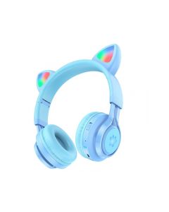 hoco. Bluetooth slušalice W39 Mačije uši, plava - 23629