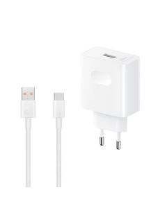 HONOR kućni punjač super charge 80W, Type A na Type C, bela