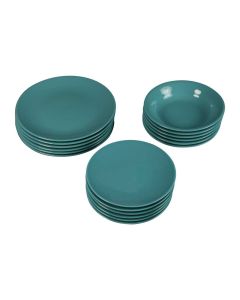 KUTAHYA Harlek Set keramičkih tanjira 18/1 plavi - HR18YS142892