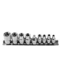 HOGERT Set Torx nasadnih ključeva 9 kom 1/4