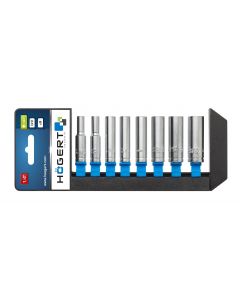 HOGERT Set nasadnih ključeva dugih 8 kom 1/4