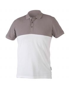 HOGERT Majica polo Urft belo/siva - majica-polo-belo-siv