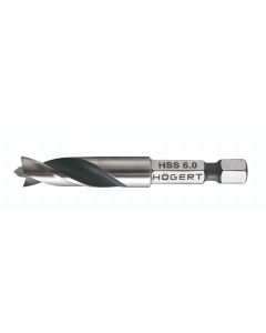 HOGERT Burgija s šestougaonim prihvatom 1/4-inch HSS fi 6 mm l=60 mm - HT6D346